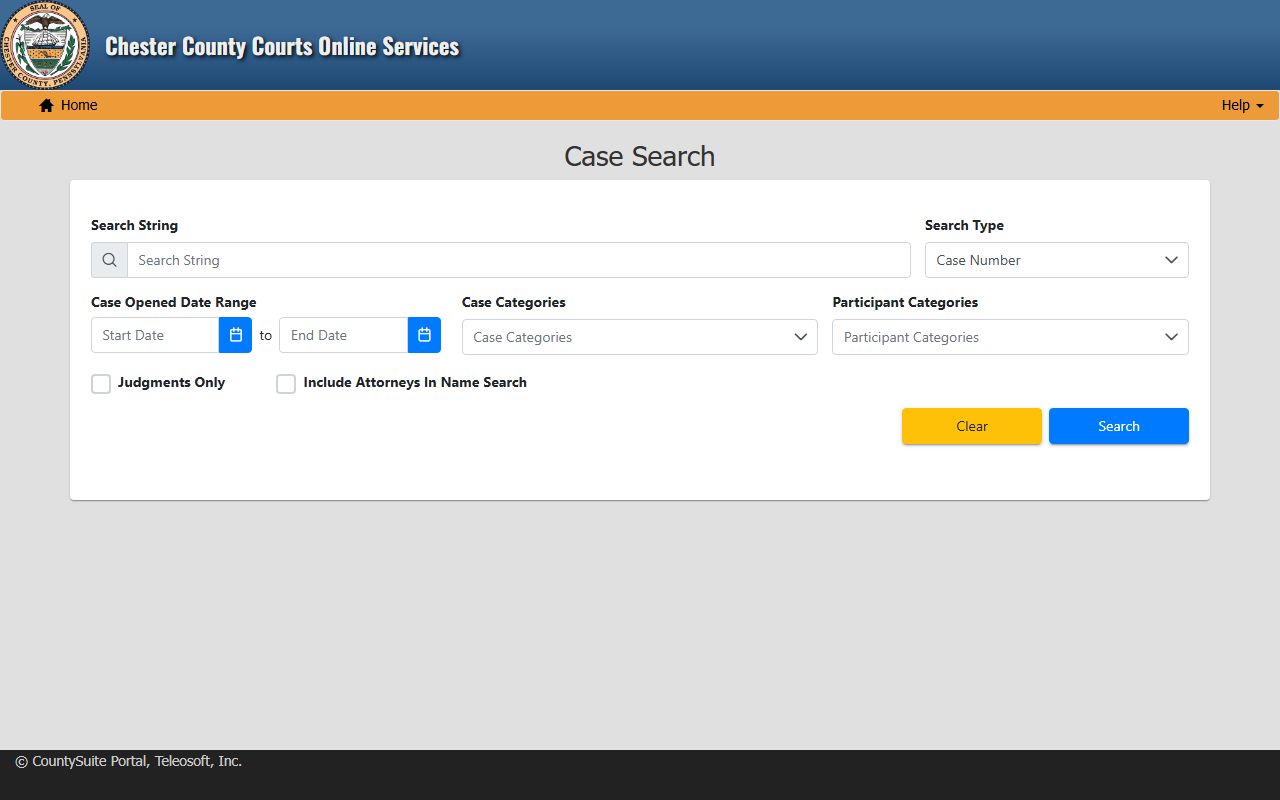Chester County marriage records public portal search